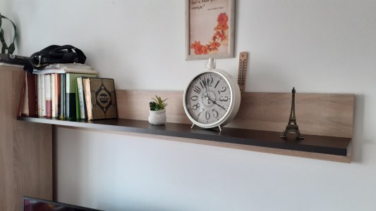 வூட் வால் மவுண்டட் மிதக்கும் அலமாரிகள் (24 x 8 அங்குலங்கள், பிரவுன்)